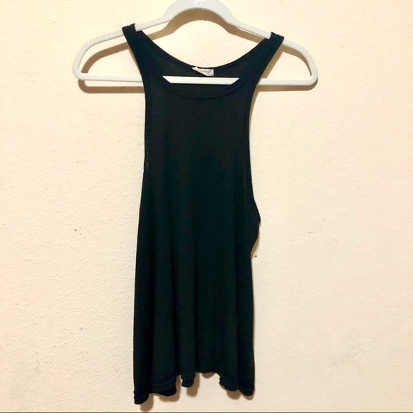 NWOT-Free People Black Wide Eyed Ribbed Tank - Picture 6 of 7